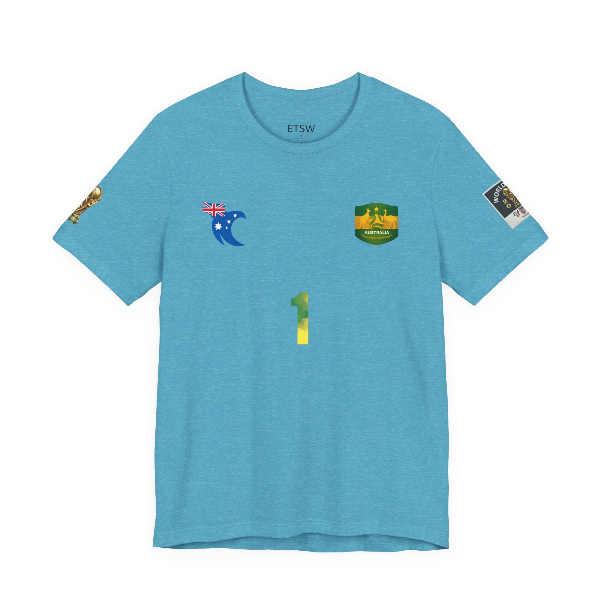 Aussie Matt Ryan Goalkeeper jersey  Tee – Personalized 'Ryan' Number 1 Australia Crest