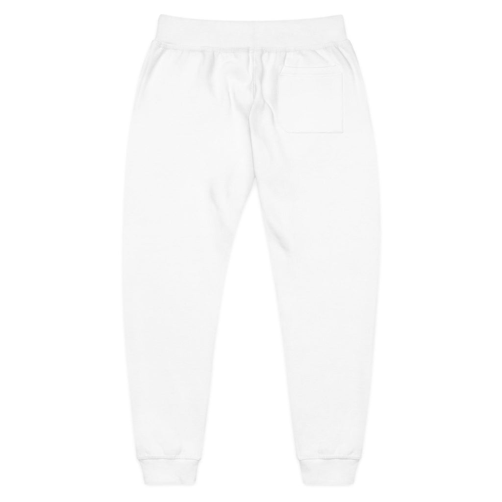 Liverpool Embroidered Crest Sweatpants — White Cozy Joggers with Small Red Logo