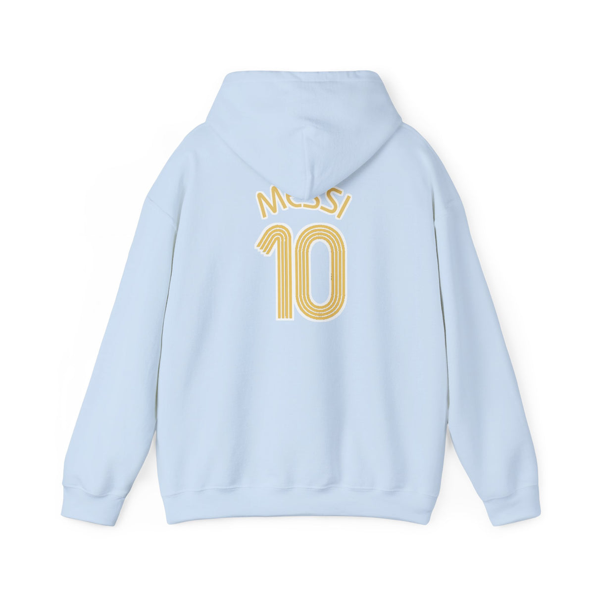 Messi #10 Argentina Light Blue Hoodie — Soccer Jersey Style Pullover