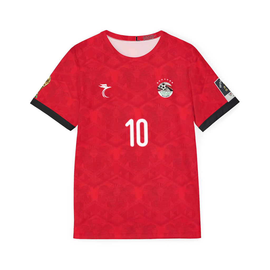 Men's Red Soccer Jersey — M. Salah #10 Replica Football Shirt