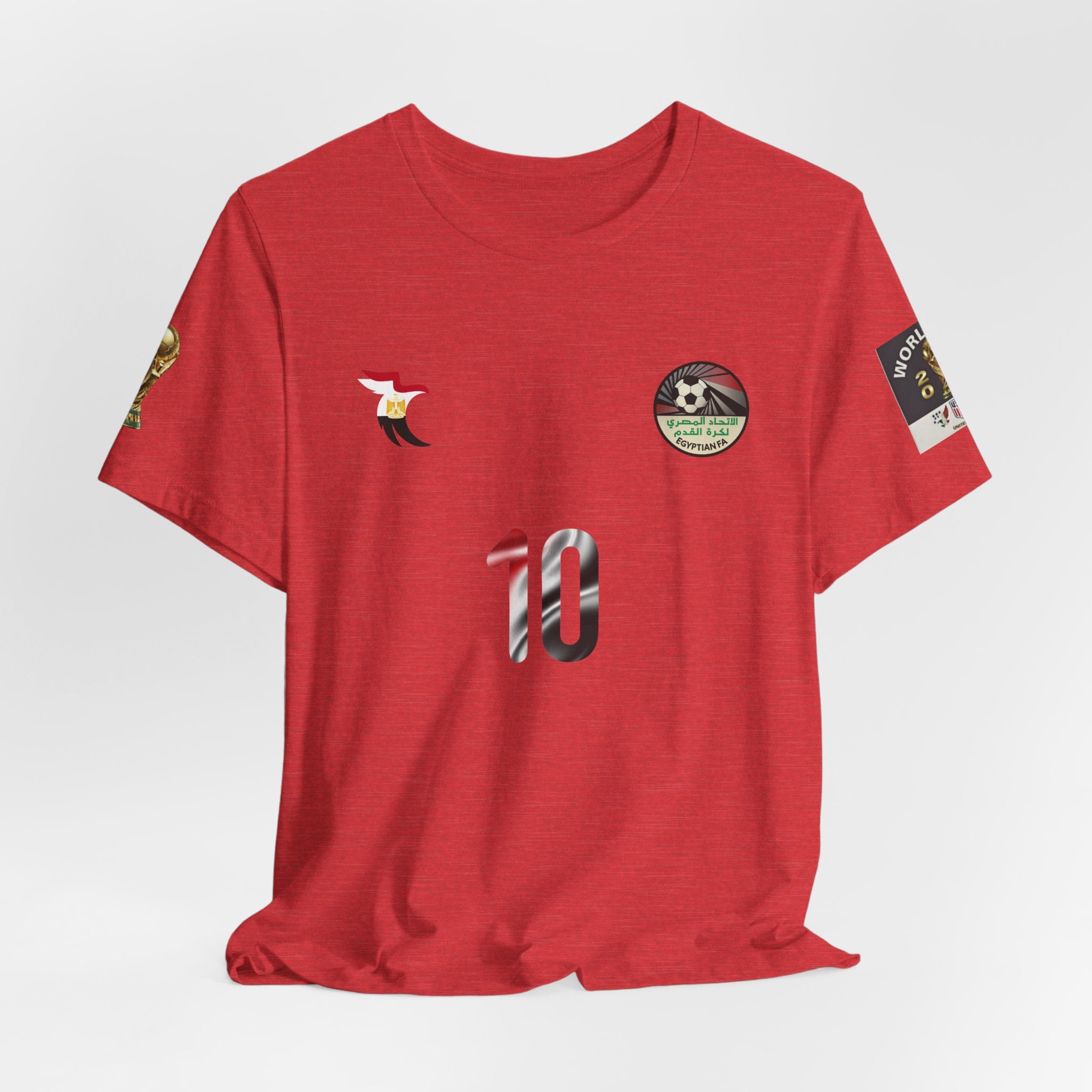 Salah #11 Egypt World Cup Soccer Jersey Tee | Football Number Back Print