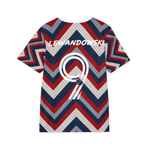 Chicago Fire #9 Sports Jersey — Red, White & Navy All-Over Print