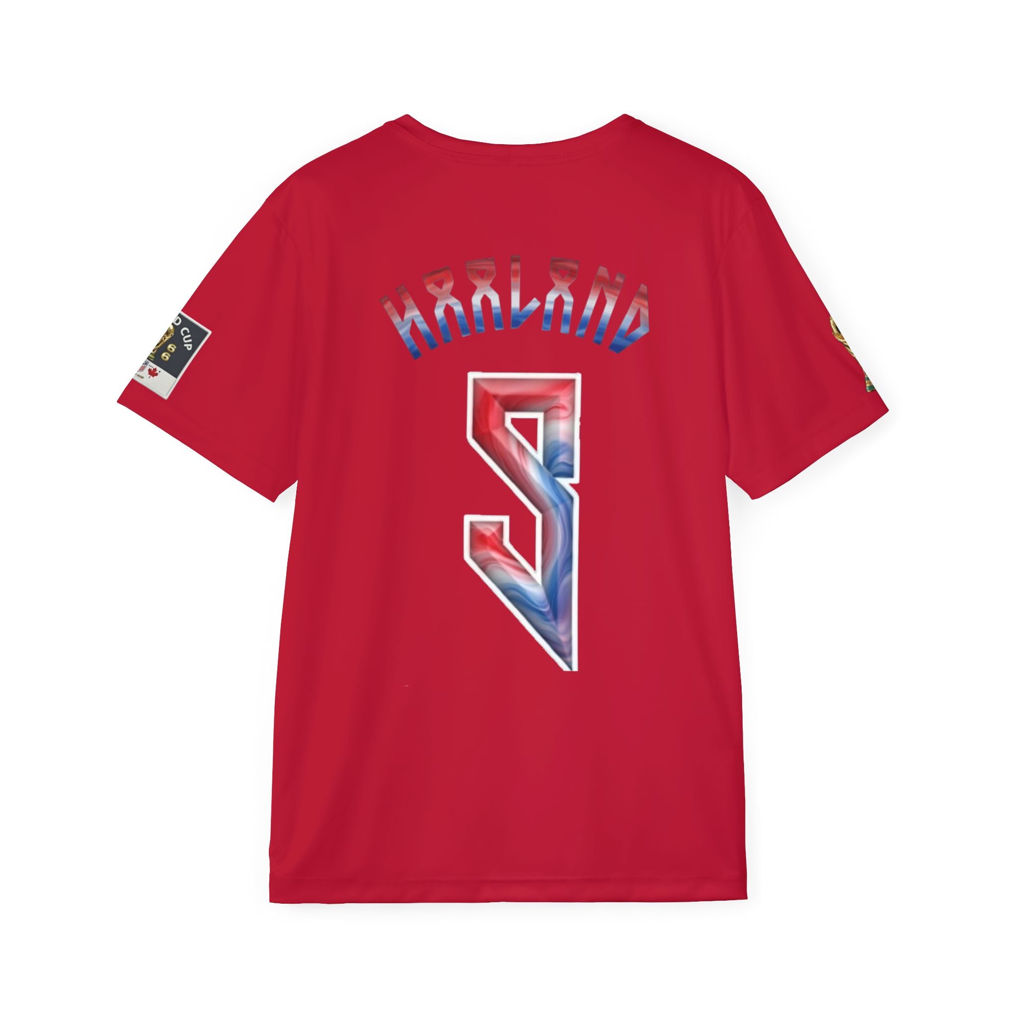 Norway Haaland #9 Jersey — Red, White & Blue All-Over Print