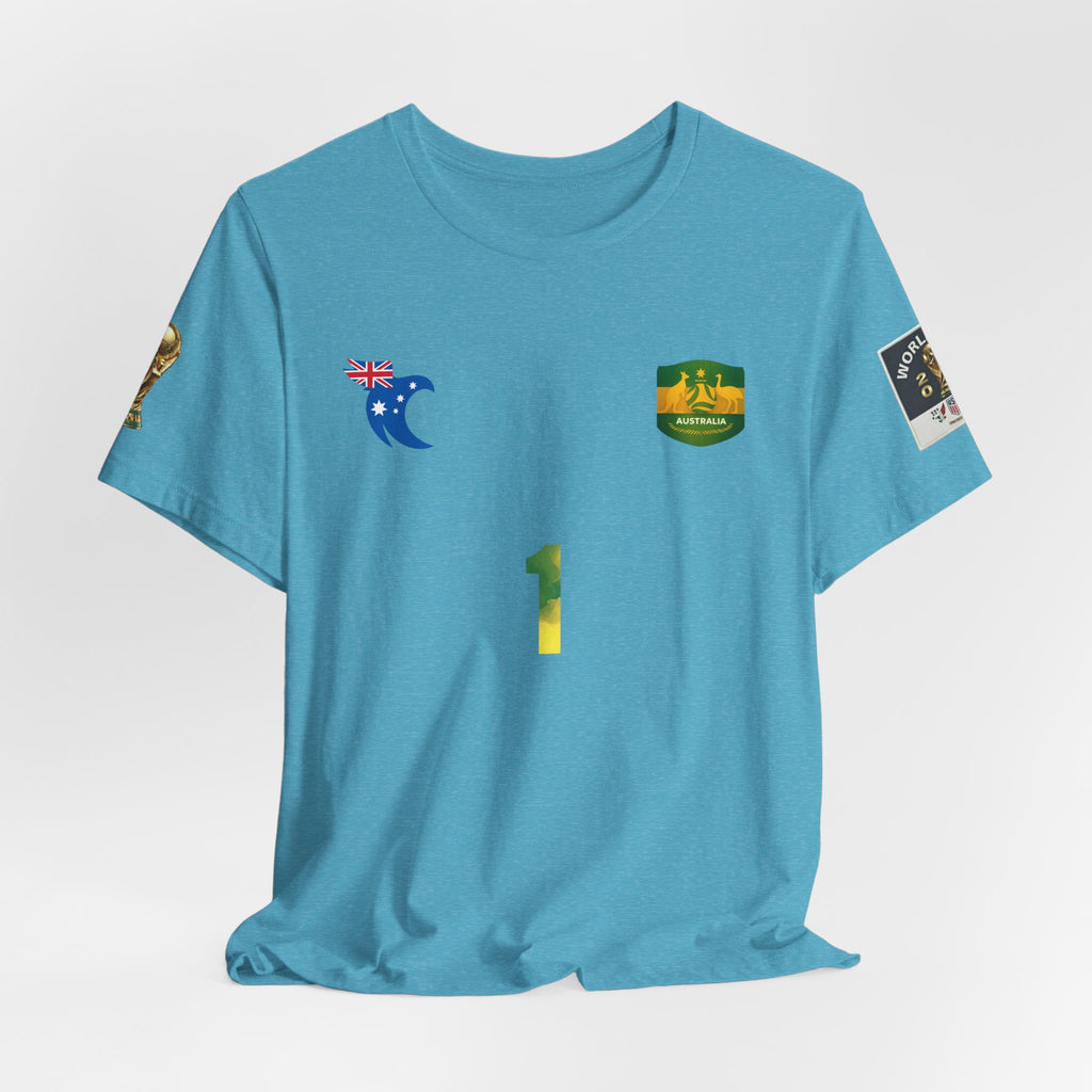 Aussie Matt Ryan Goalkeeper jersey  Tee – Personalized 'Ryan' Number 1 Australia Crest