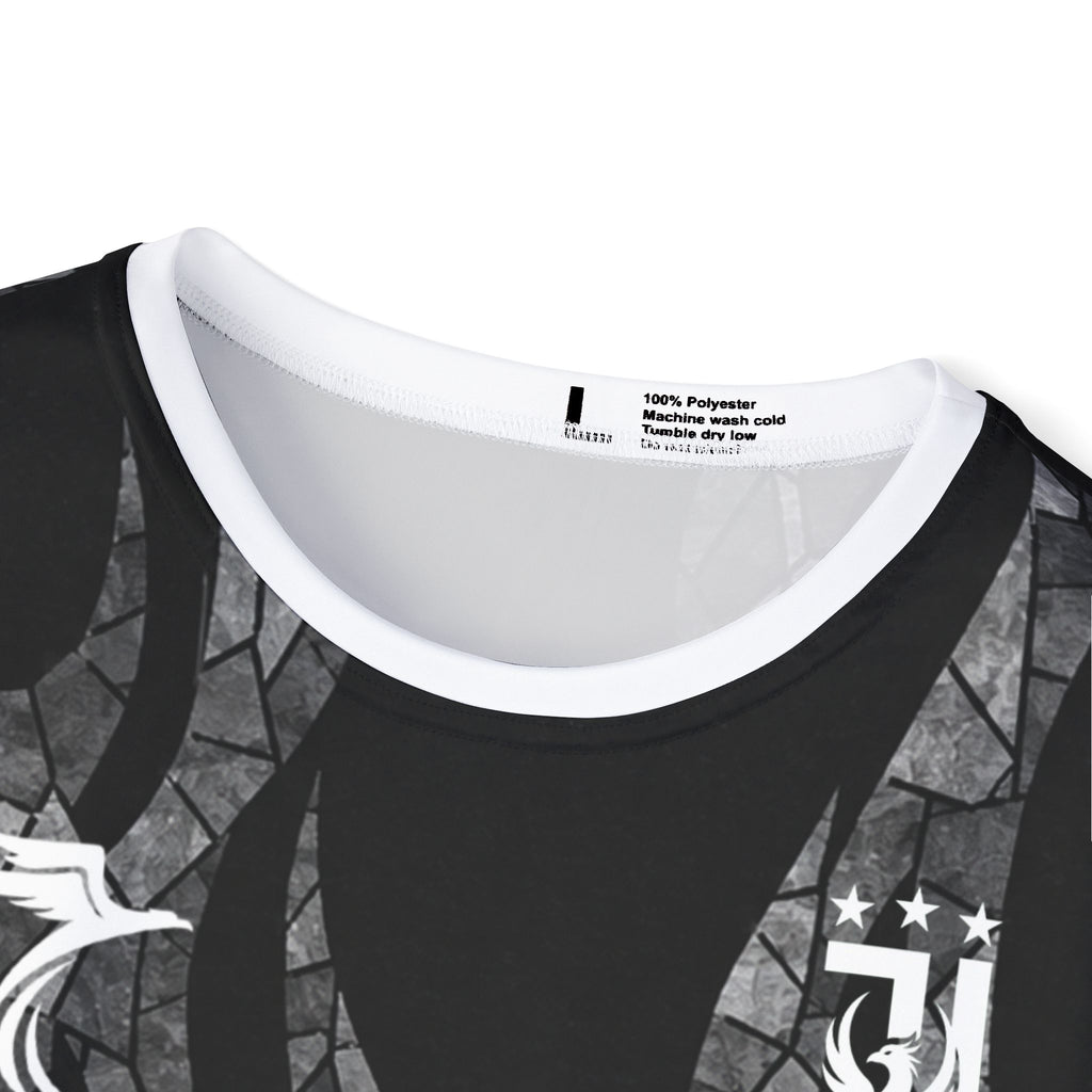 Soccer Jersey – Black Flame All-Over Print Replica Tee