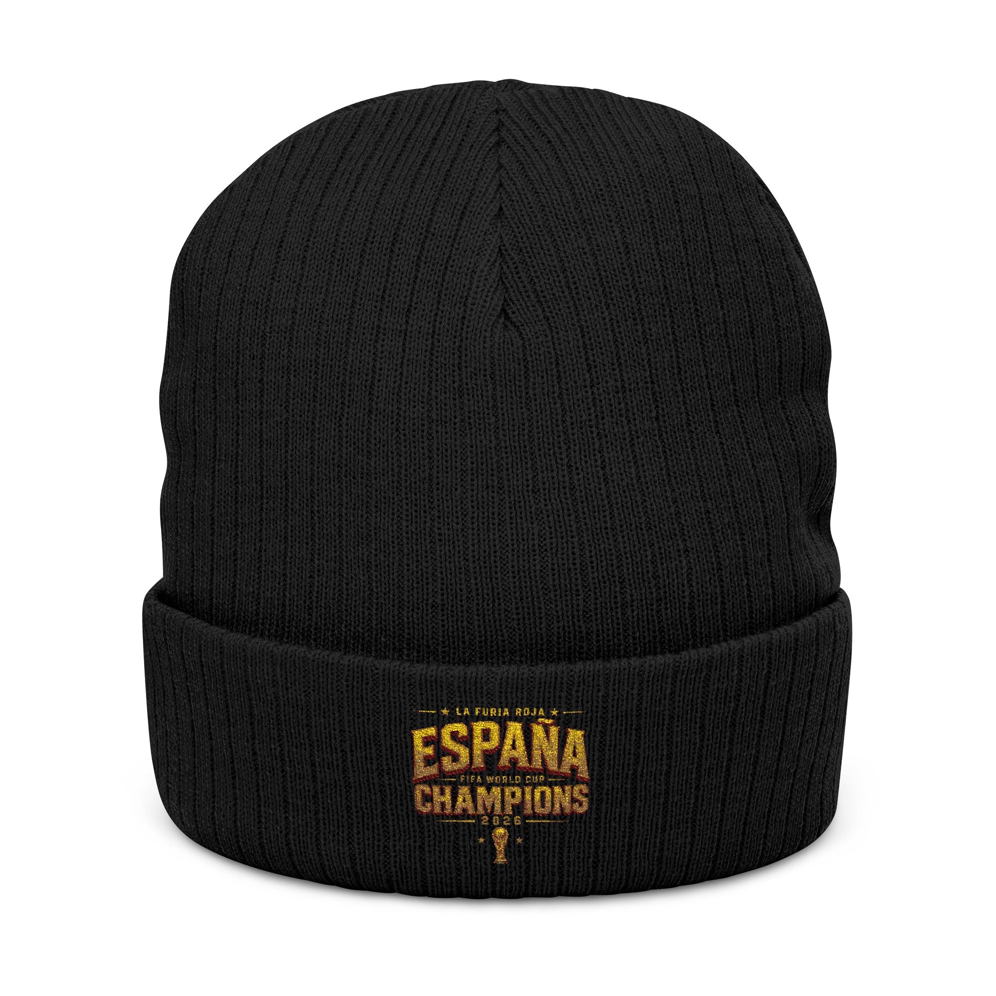 España Champions Embroidered Ribbed Beanie