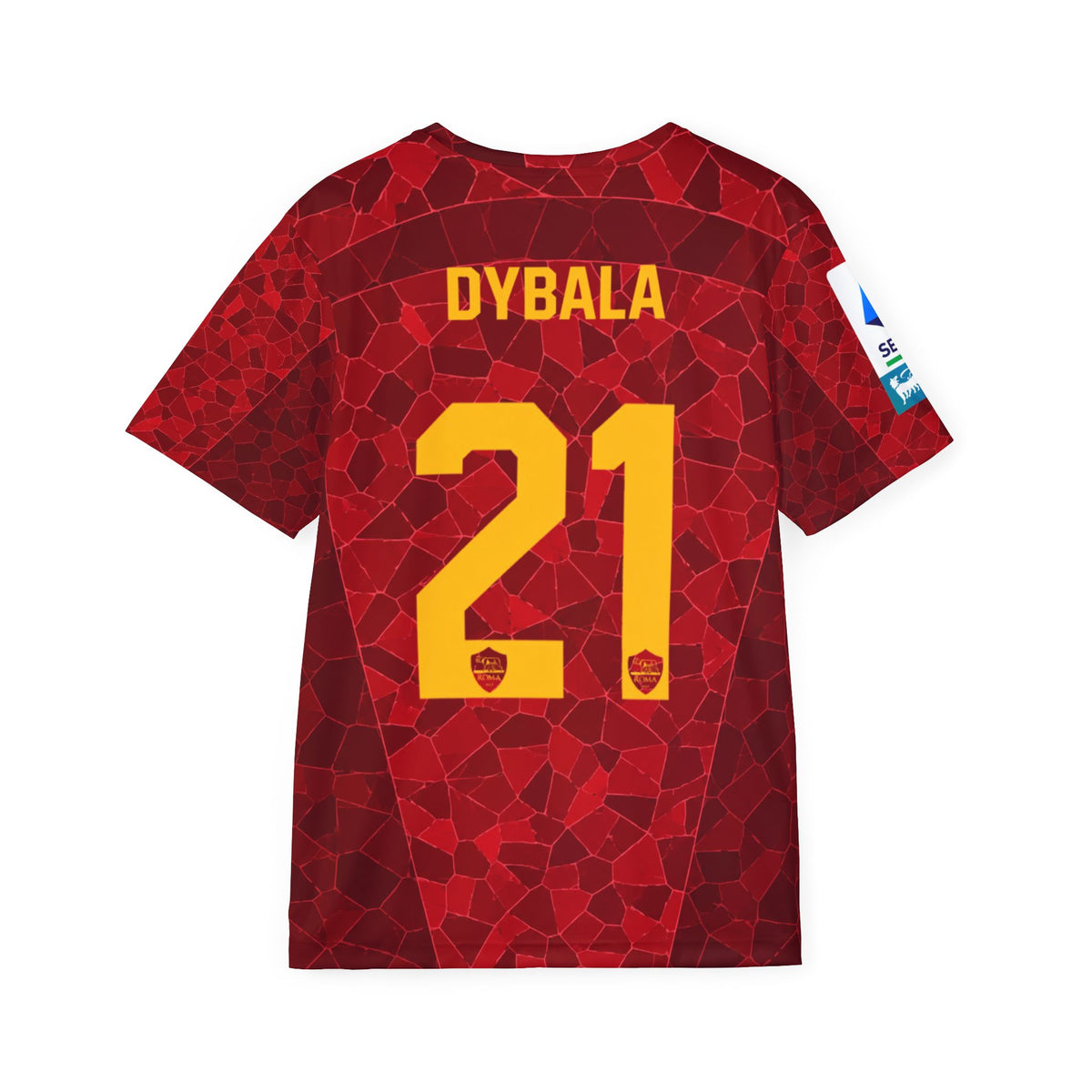Men's Soccer Jersey — Red Dybala #21 AS Roma Replica
