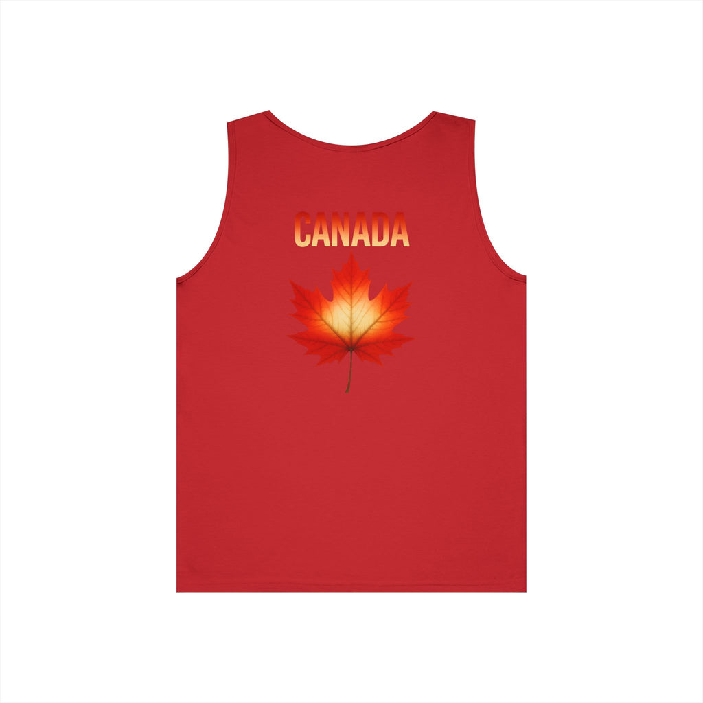 Canada Maple Leaf Tank Top — Canadian Flag Maple Graphic Sleeveless Shirt