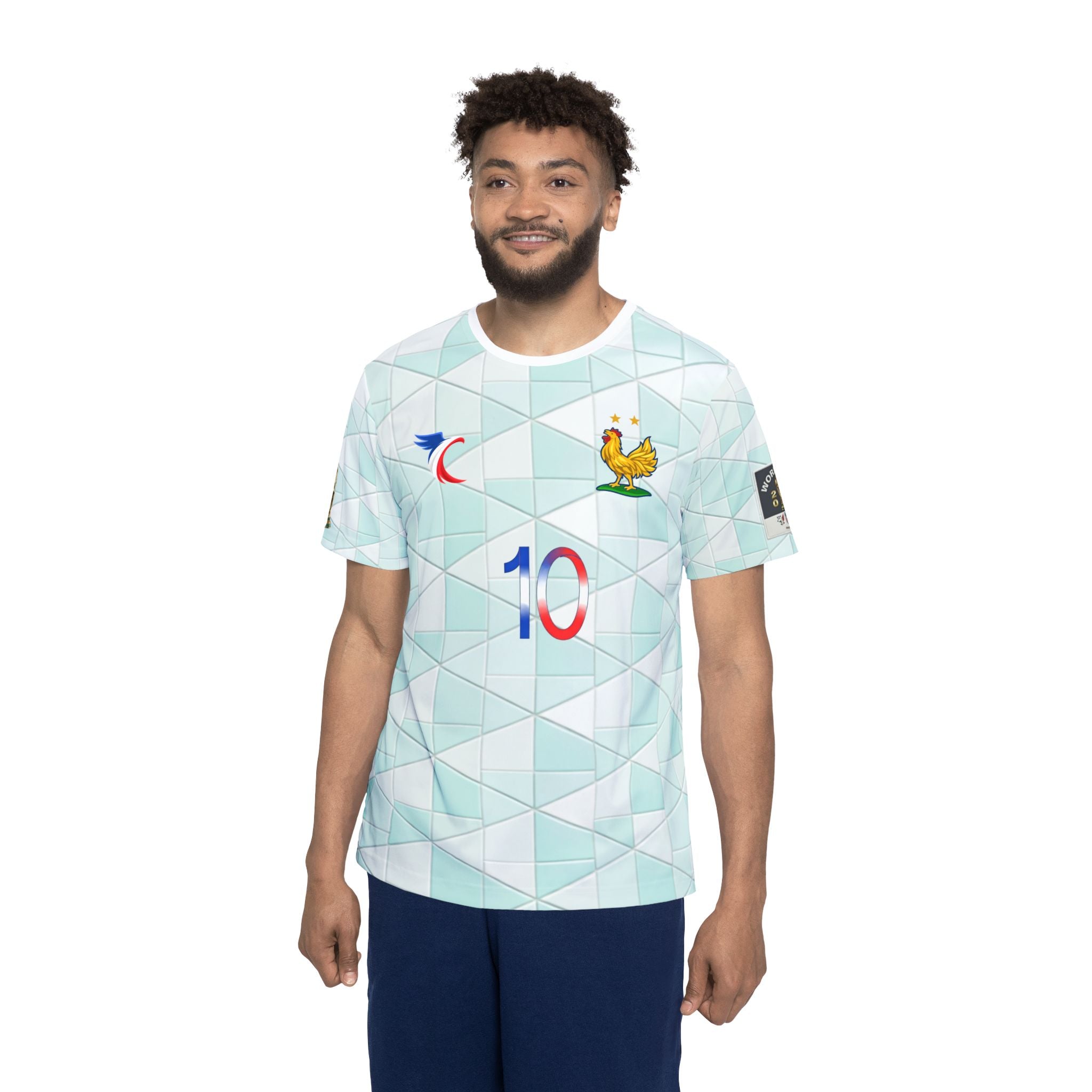 Mbappé #10 France Soccer Jersey — Men's All-Over-Print Football Shirt