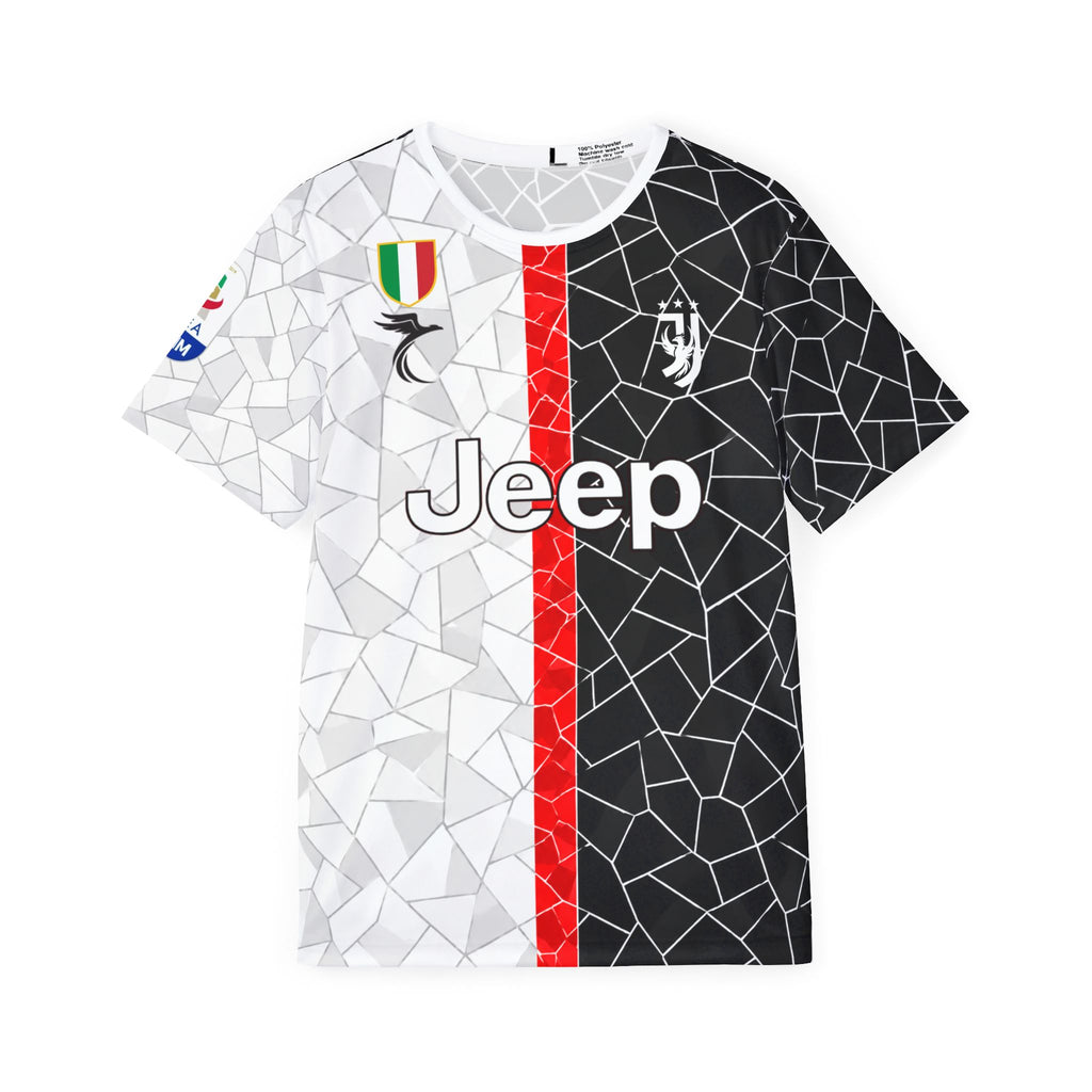 Ronaldo #7 Mosaic Soccer Jersey — Black & White Split Men’s Football Shirt