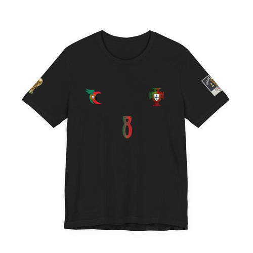 B. Fernandes Portugal Soccer Jersey Tee — Back Number 8 Football Fan Shirt