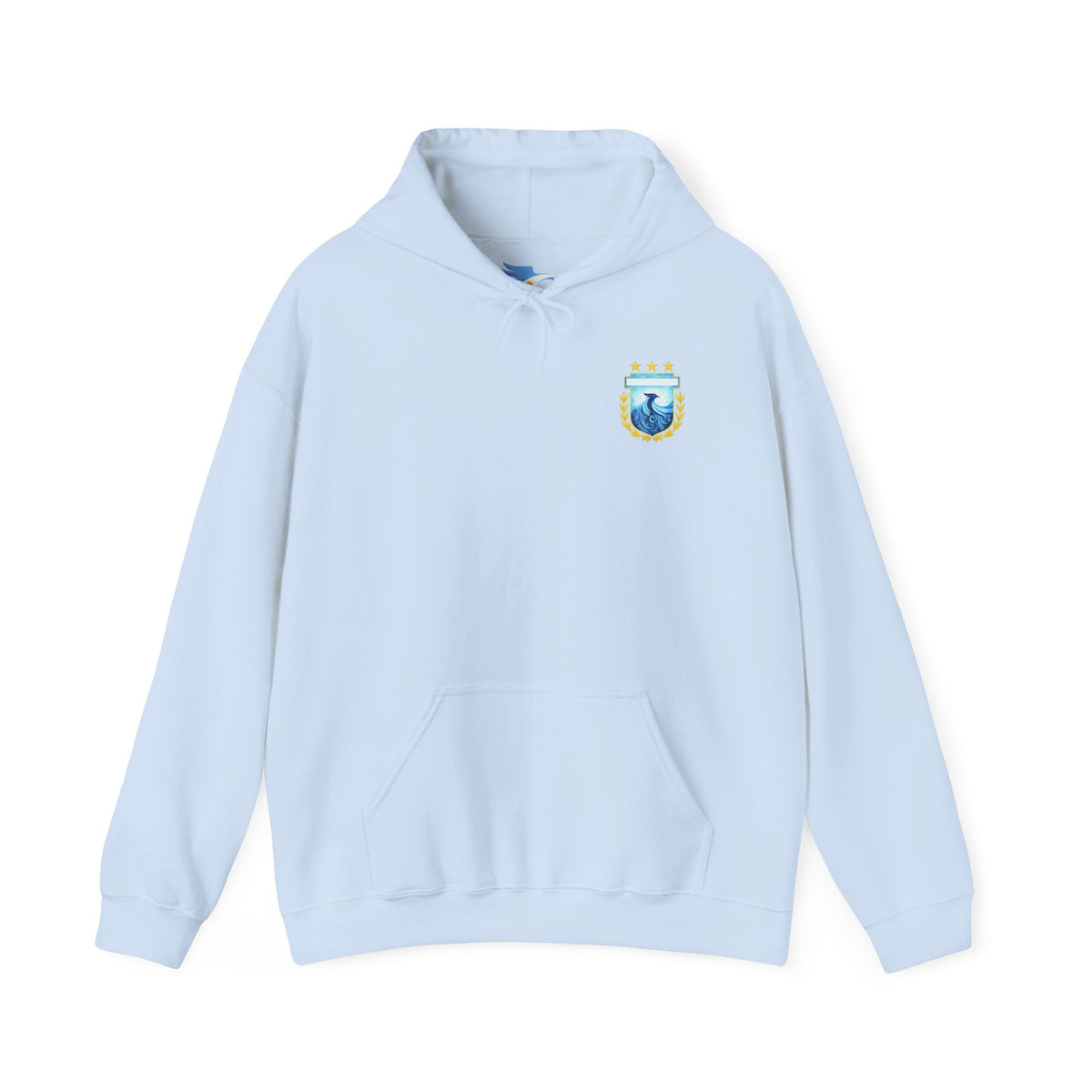 Messi #10 Argentina Light Blue Hoodie — Soccer Jersey Style Pullover