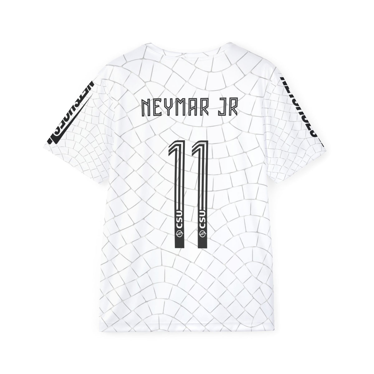Men’s Sports Jersey — White Mosaic 2011 Santos Neymar Jr Kit