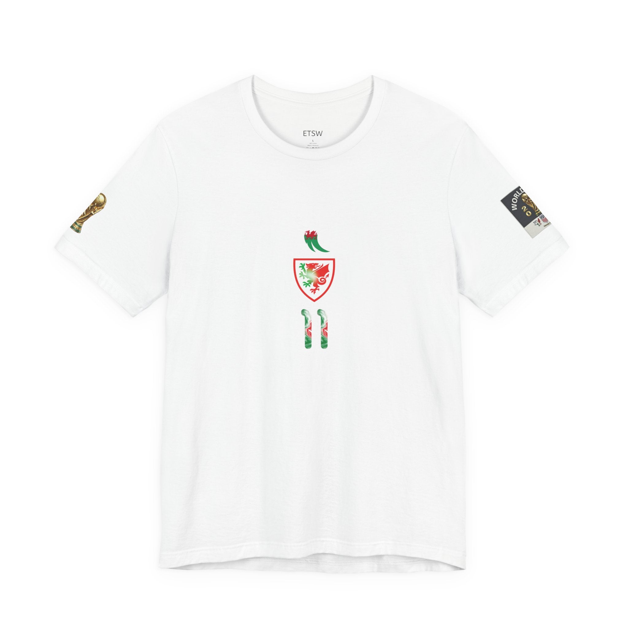 Wales Soccer Jersey Tee — Number 11 ‘Johnson’ Fan Shirt