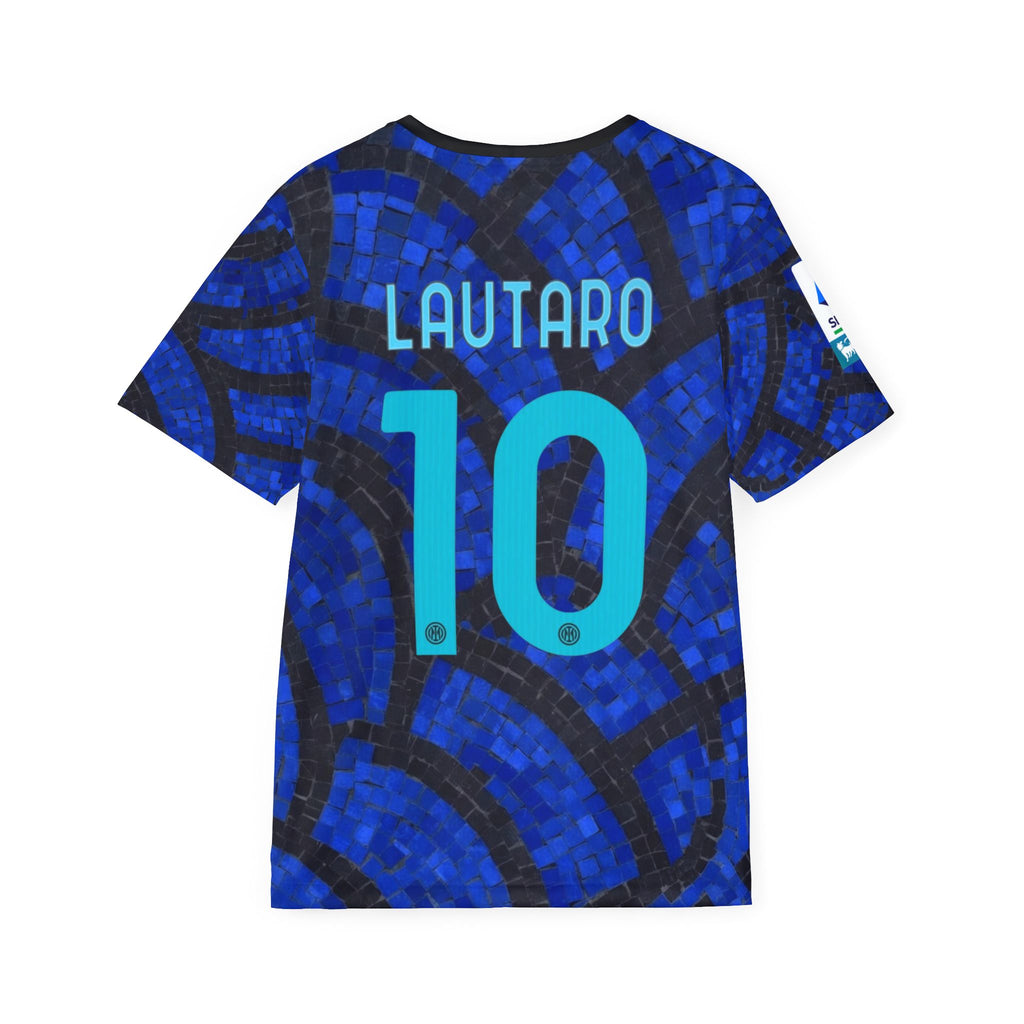 Men's Soccer Jersey — 'Lautaro 10' Blue Mosaic Fan Kit