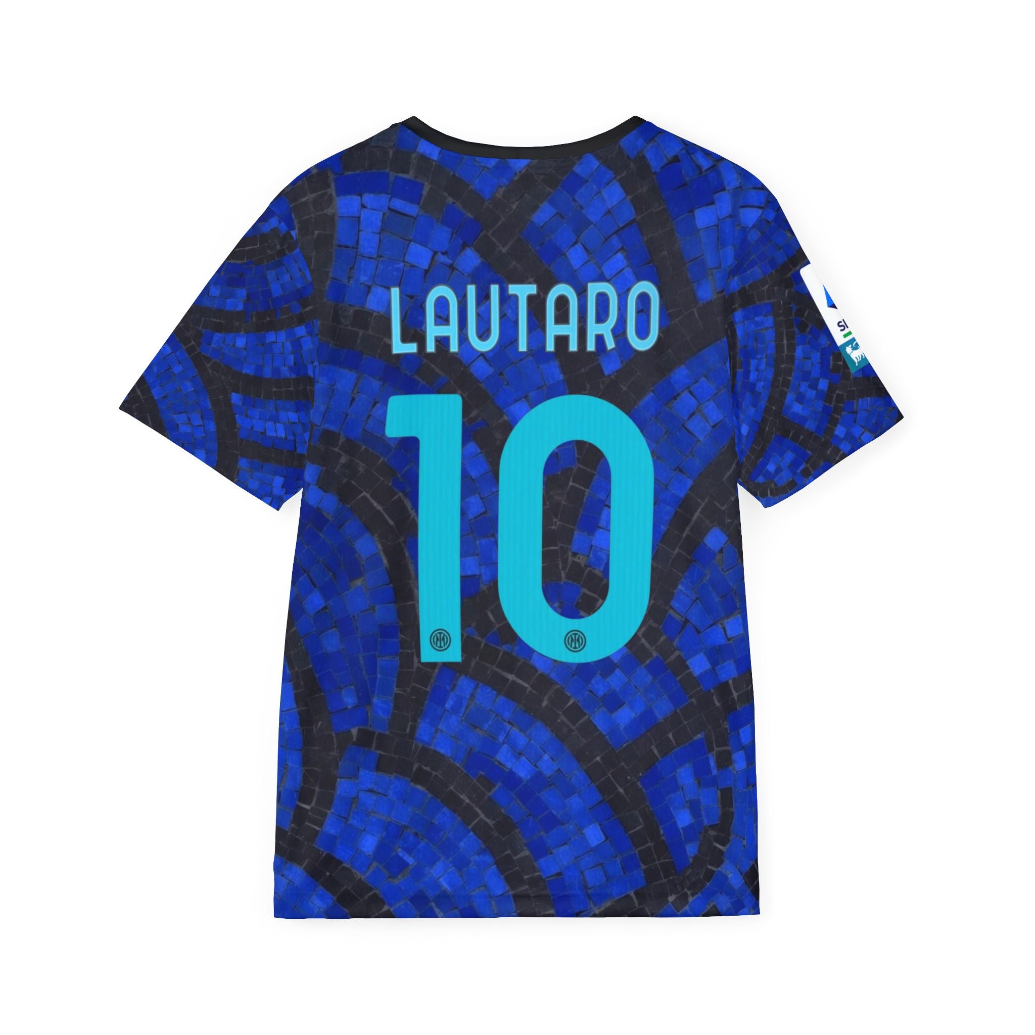 Men's Soccer Jersey — 'Lautaro 10' Blue Mosaic Fan Kit
