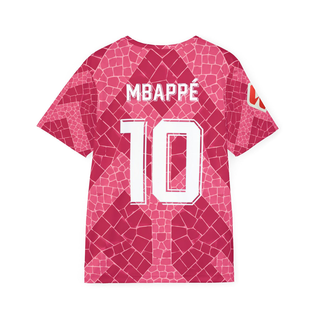 Pink Mosaic Sports Jersey - #10 Mbappé Soccer Shirt