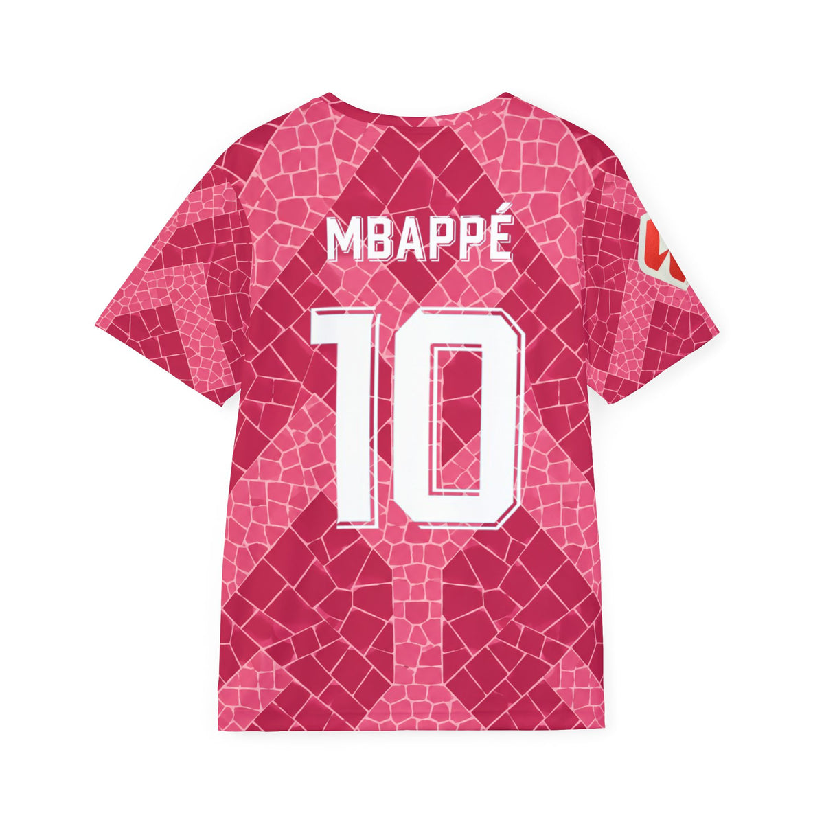 Pink Mosaic Sports Jersey - #10 Mbappé Soccer Shirt