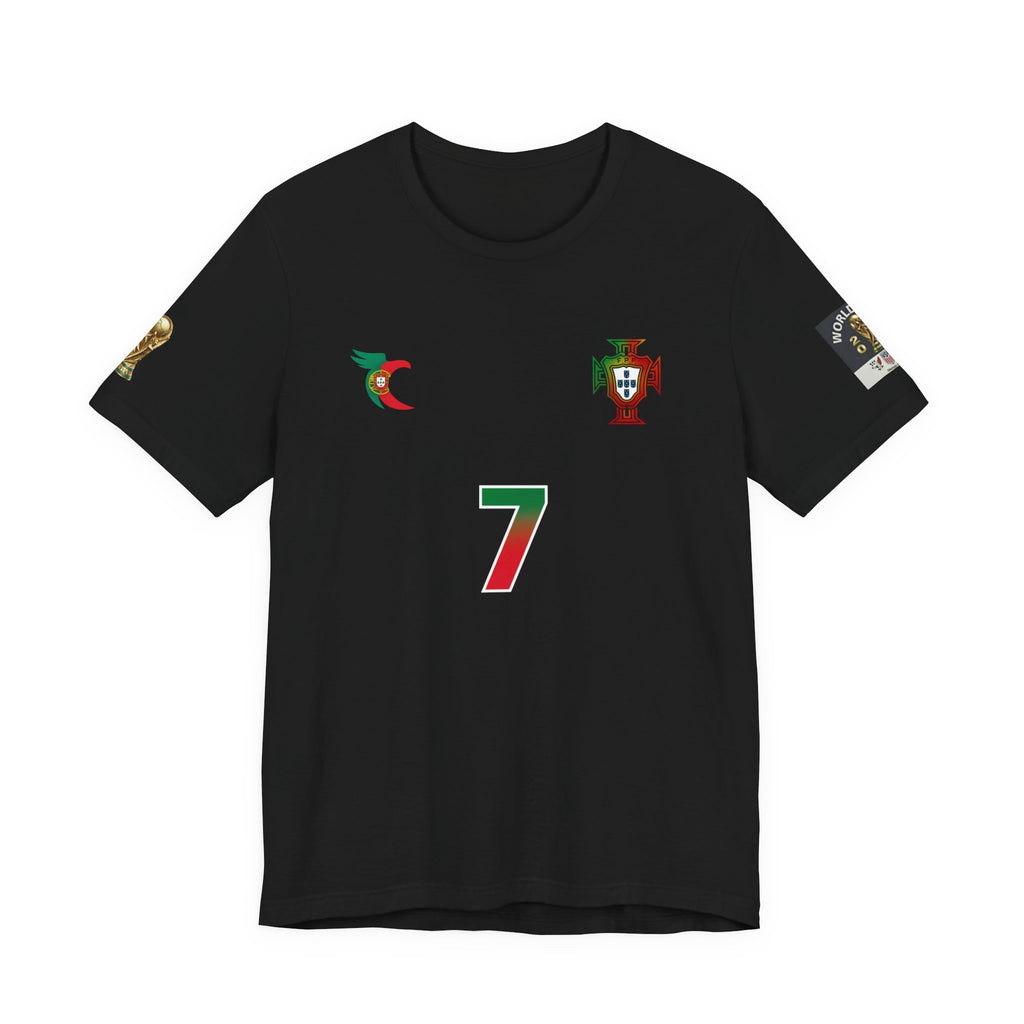 Ronaldo 7 Portugal Jersey Tee | Football Number 7 Soccer Shirt