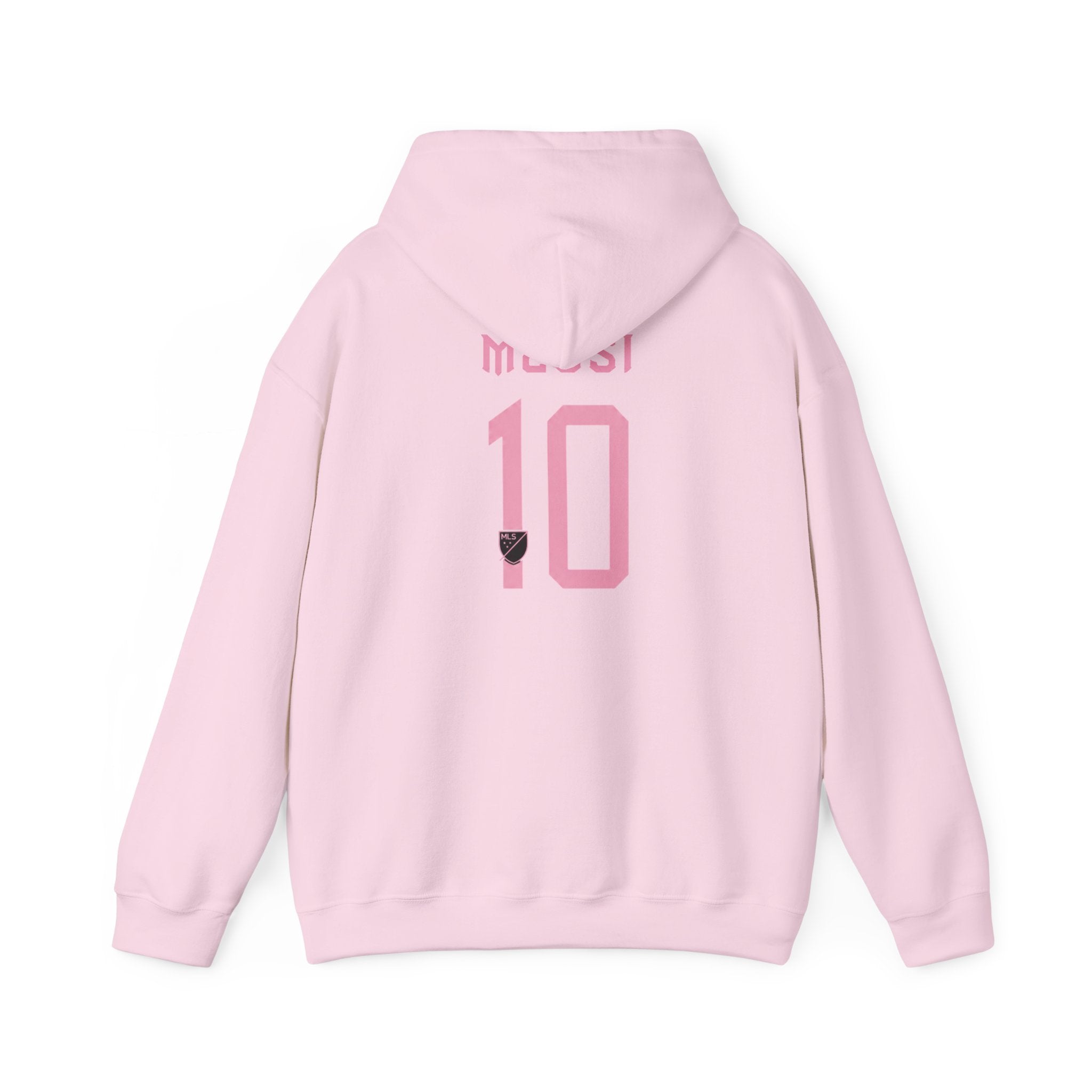 Black Soccer Jersey Hoodie with Pink Number 10 Back Print