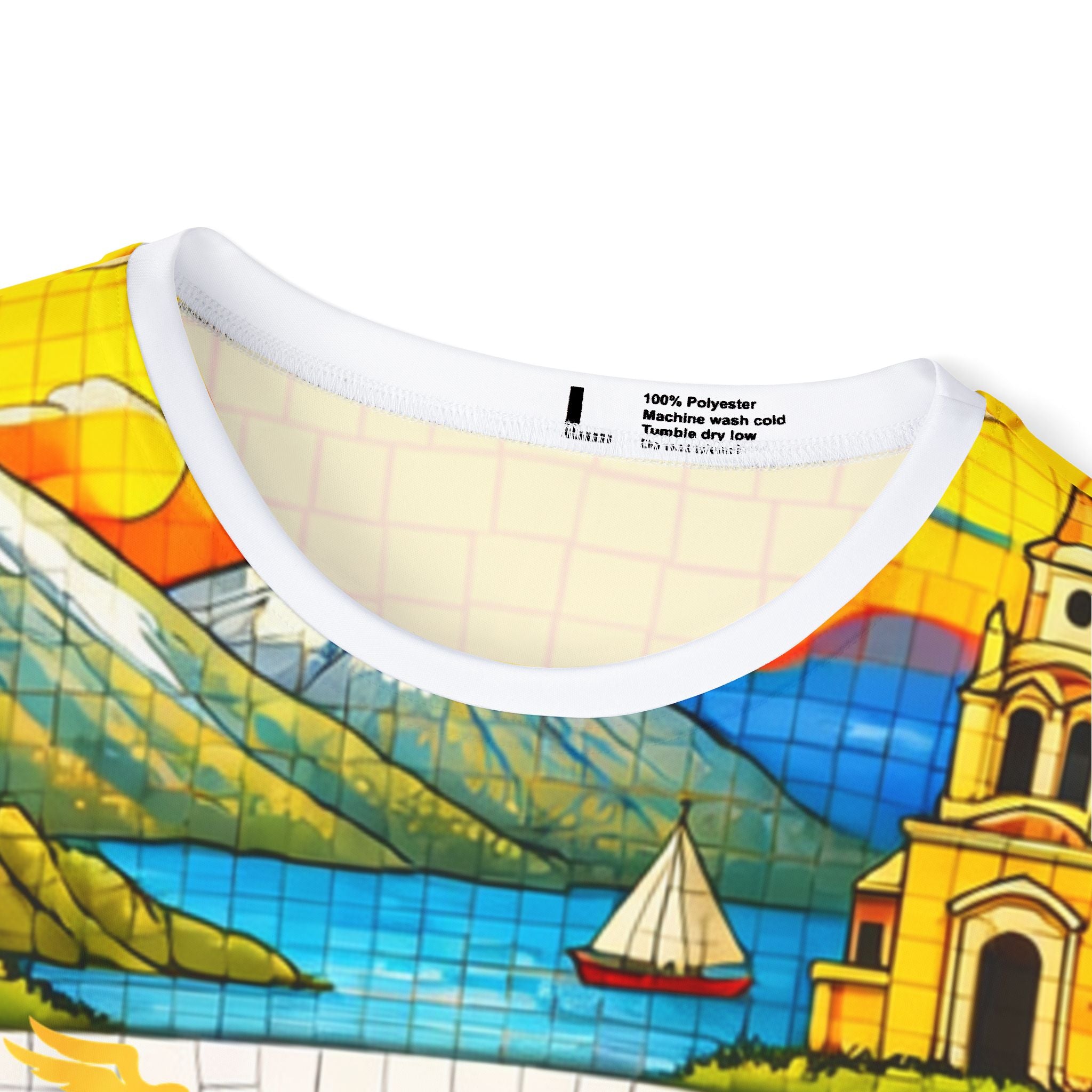 Mosaic Soccer Festival Jersey — Colorful Mediterranean Game Day Tee