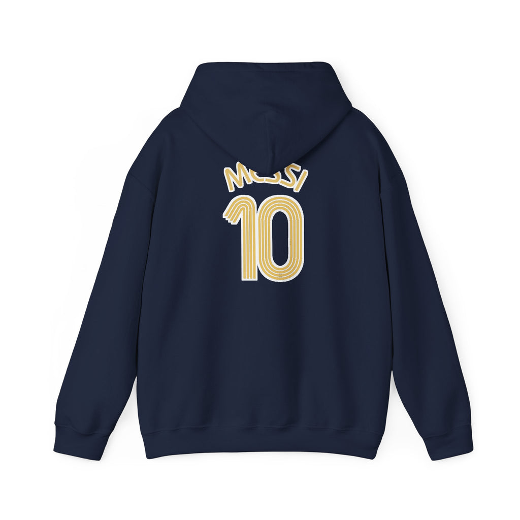 Messi #10 Argentina Light Blue Hoodie — Soccer Jersey Style Pullover