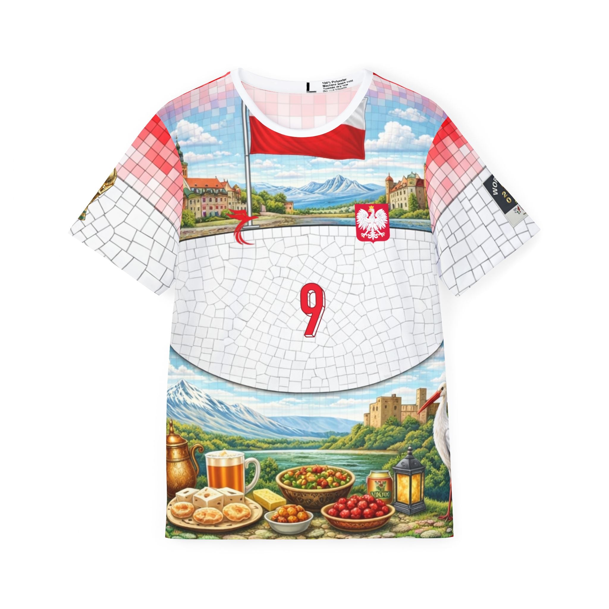 Poland National Soccer Jersey — Lewandowski #9 All-Over Print