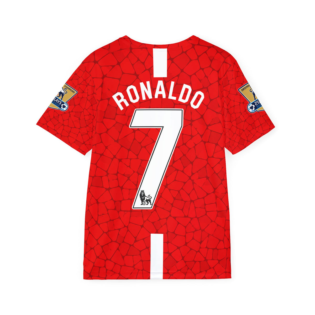 Men's Sports Jersey- Red Mosaic Ronaldo Manchester United 2008 Kit