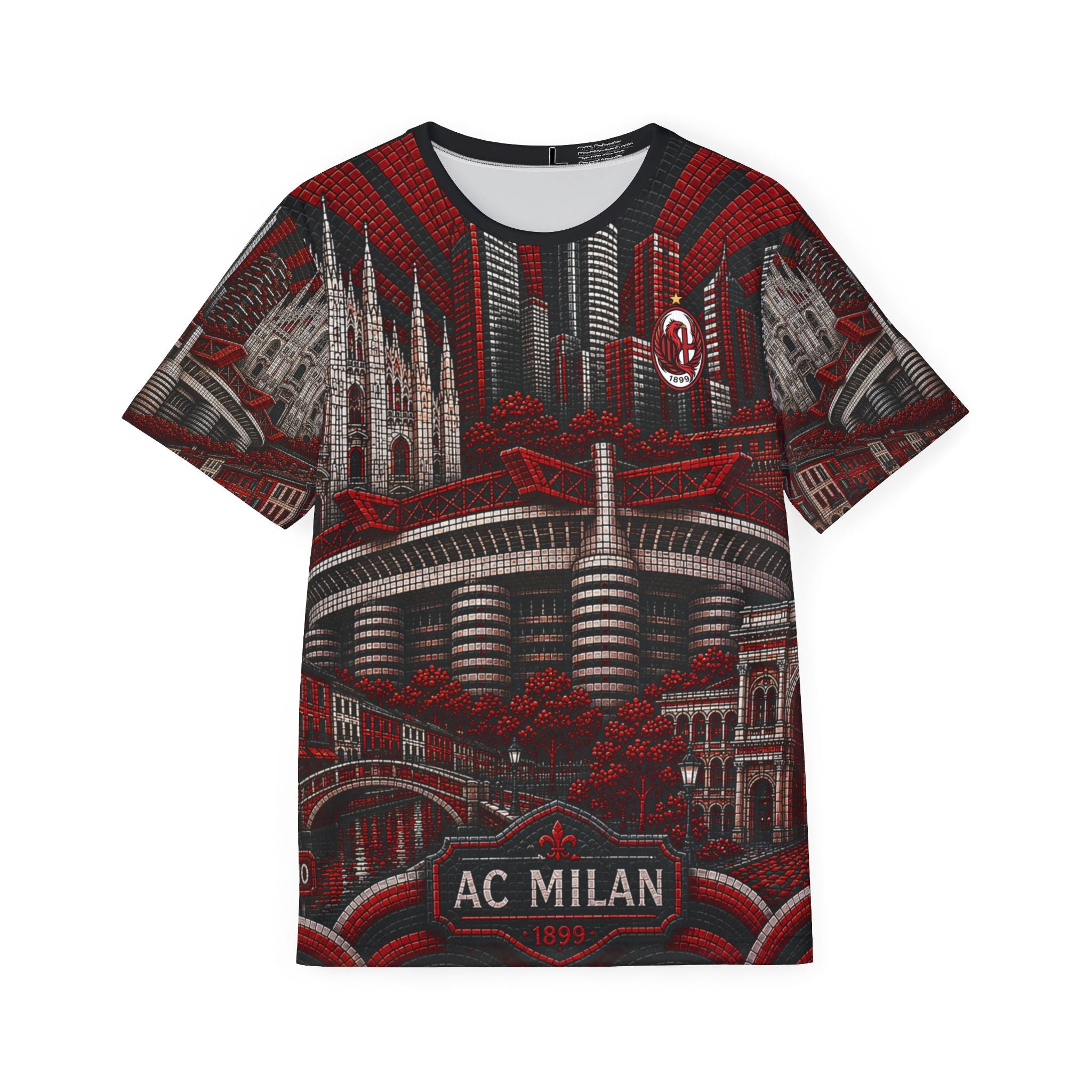 AC Milan Graphic Sports Jersey — All-Over Print Fan Tee