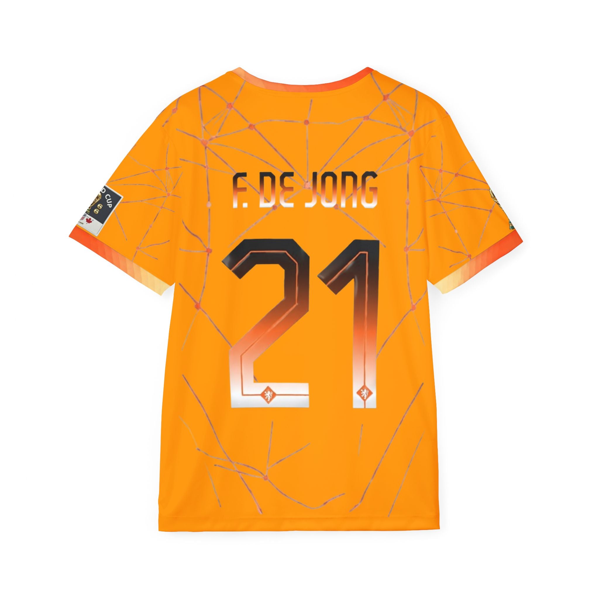 Netherlands Football Jersey — De Jong 21 Men's Soccer Shirt