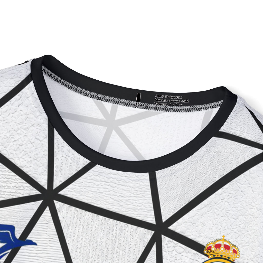 Athletic Jersey — Geometric All-Over Print Sports Tee with 'KONATÉ 16'