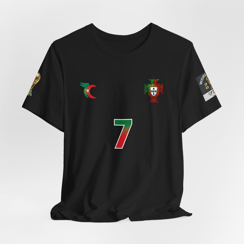 Ronaldo 7 Portugal Jersey Tee | Football Number 7 Soccer Shirt