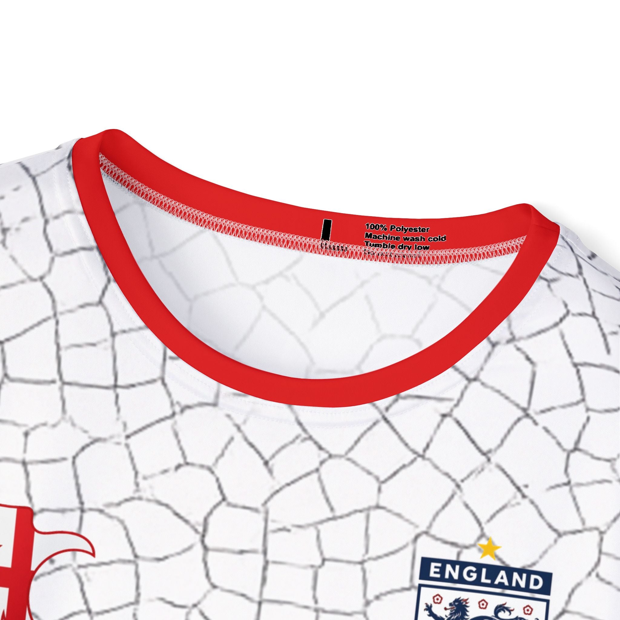 England Soccer Jersey - Bellingham #10 White Mosaic Men's Sports Shirt