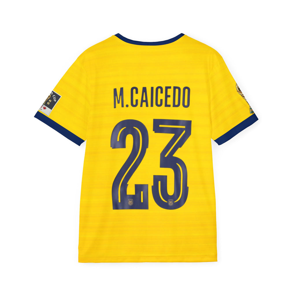 Soccer Jersey — Yellow "Caicedo 23" Team Shirt