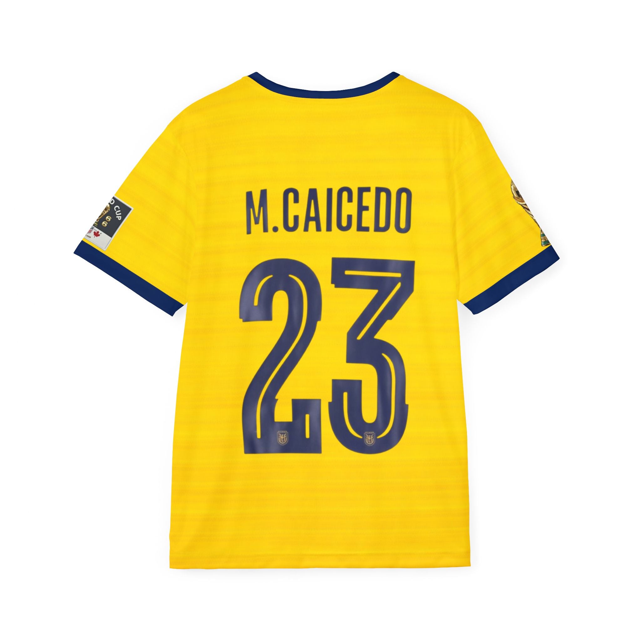 Soccer Jersey — Yellow "Caicedo 23" Team Shirt