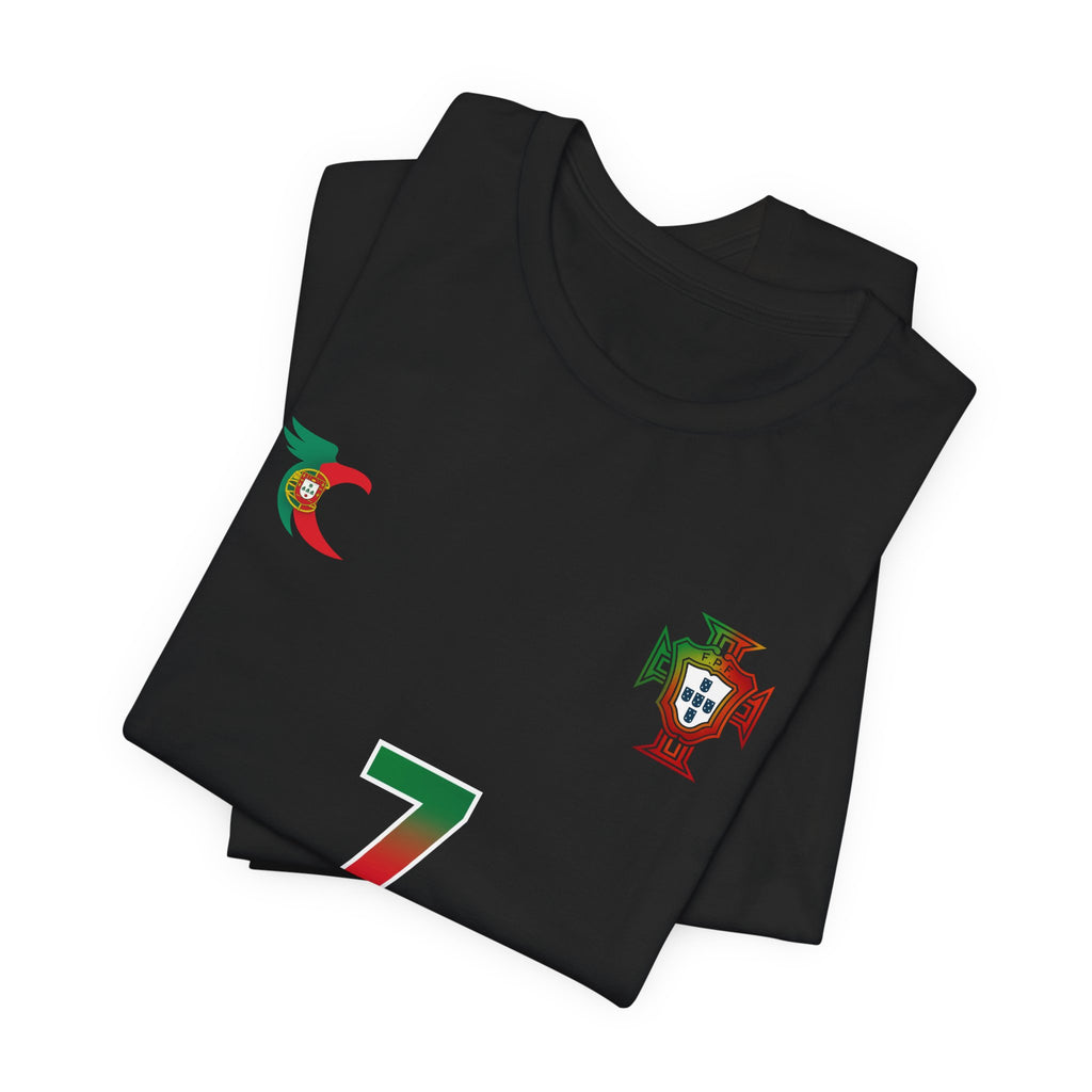 Ronaldo 7 Portugal Jersey Tee | Football Number 7 Soccer Shirt