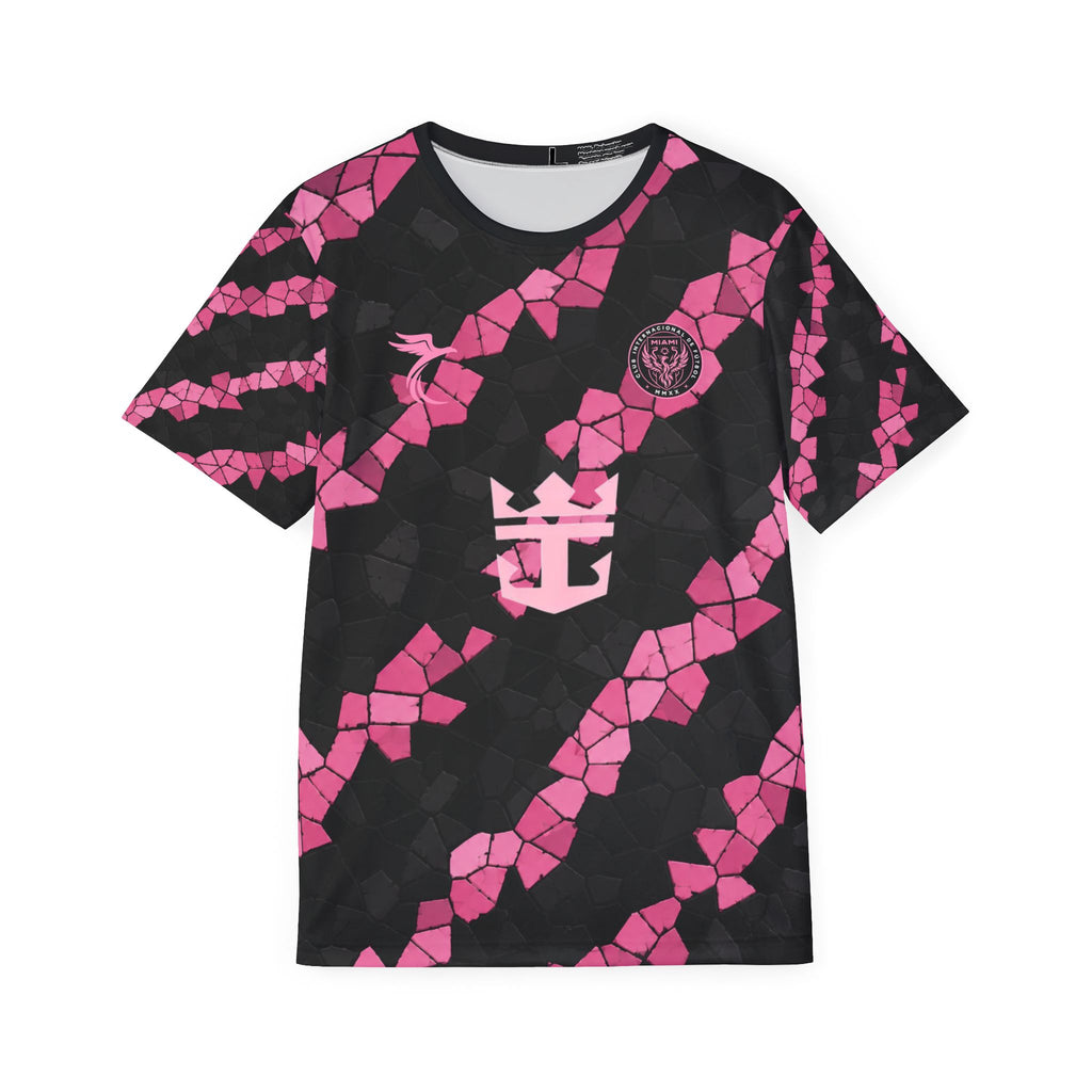 Men's Soccer Jersey — Black & Pink Messi #10 All-Over Print