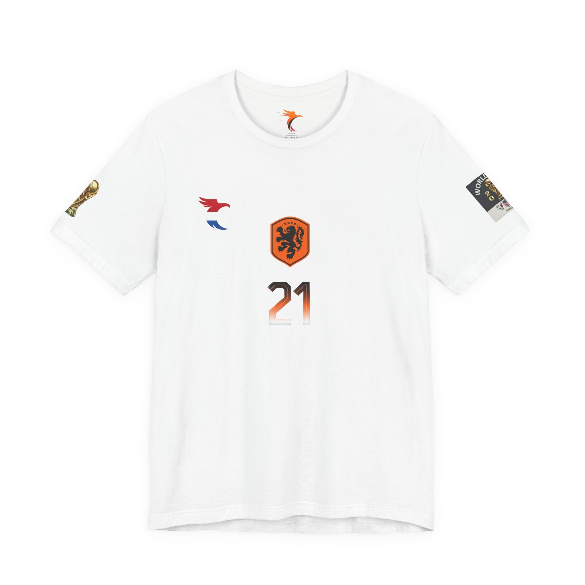 Frankie De Jong#21 Netherlands Soccer Jersey Tee — World Cup Fan Shirt