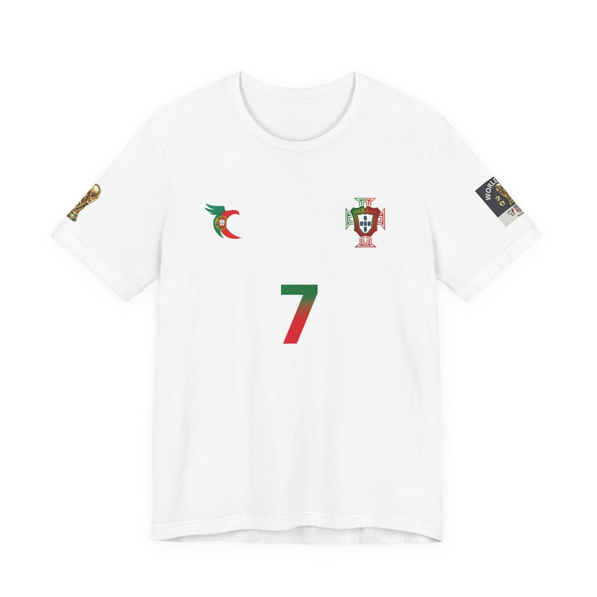 Ronaldo 7 Portugal Jersey Tee | Football Number 7 Soccer Shirt