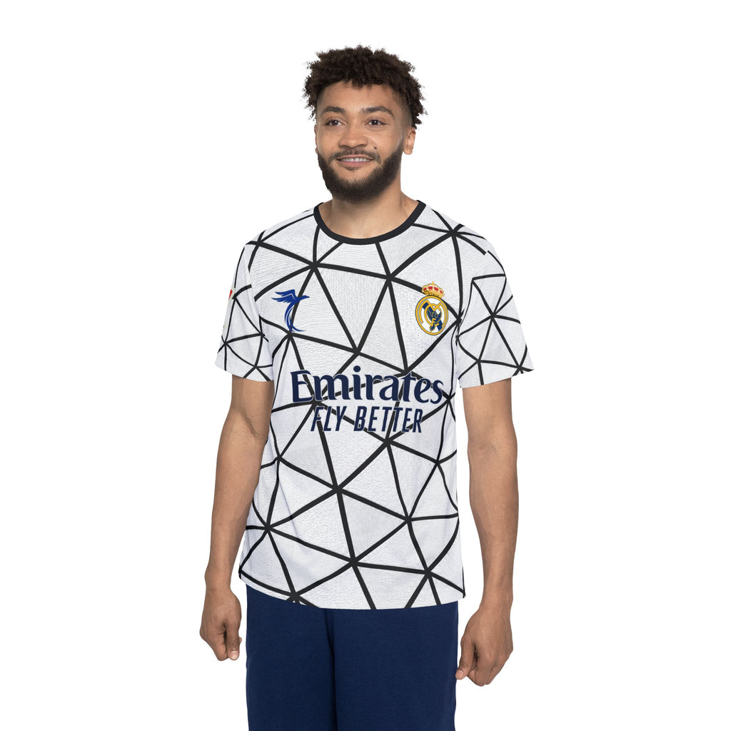 Athletic Jersey — Geometric All-Over Print Sports Tee with 'KONATÉ 16'
