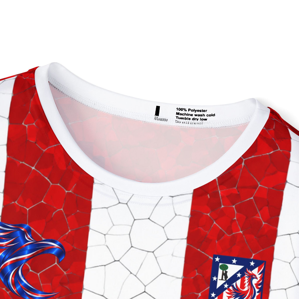 Atletico Red-White Striped Soccer Jersey — 'Lookman 11' Fan Shirt