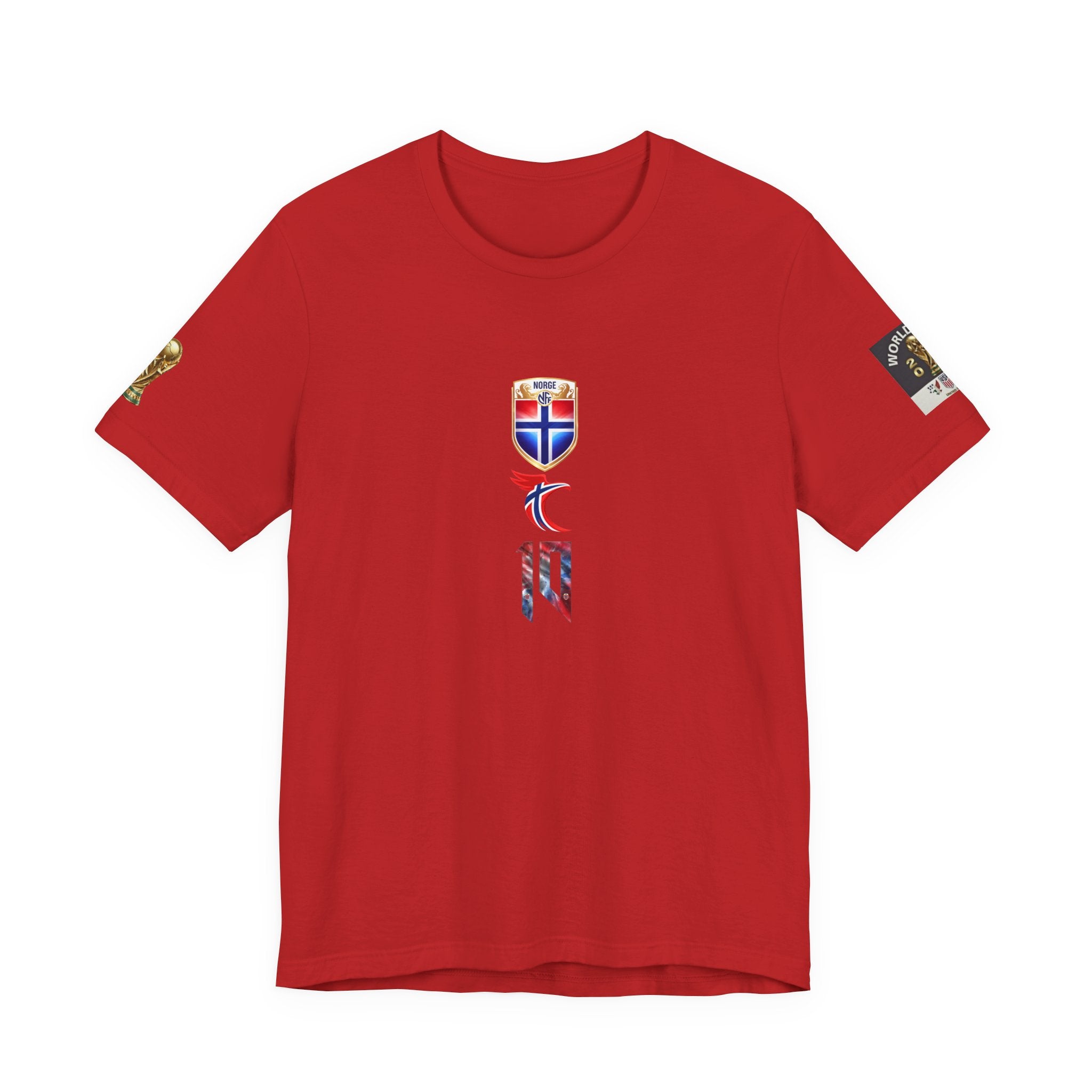 Norwegian Odegaard Jersey Tee — '10' Back Player Number Sports T‑Shirt