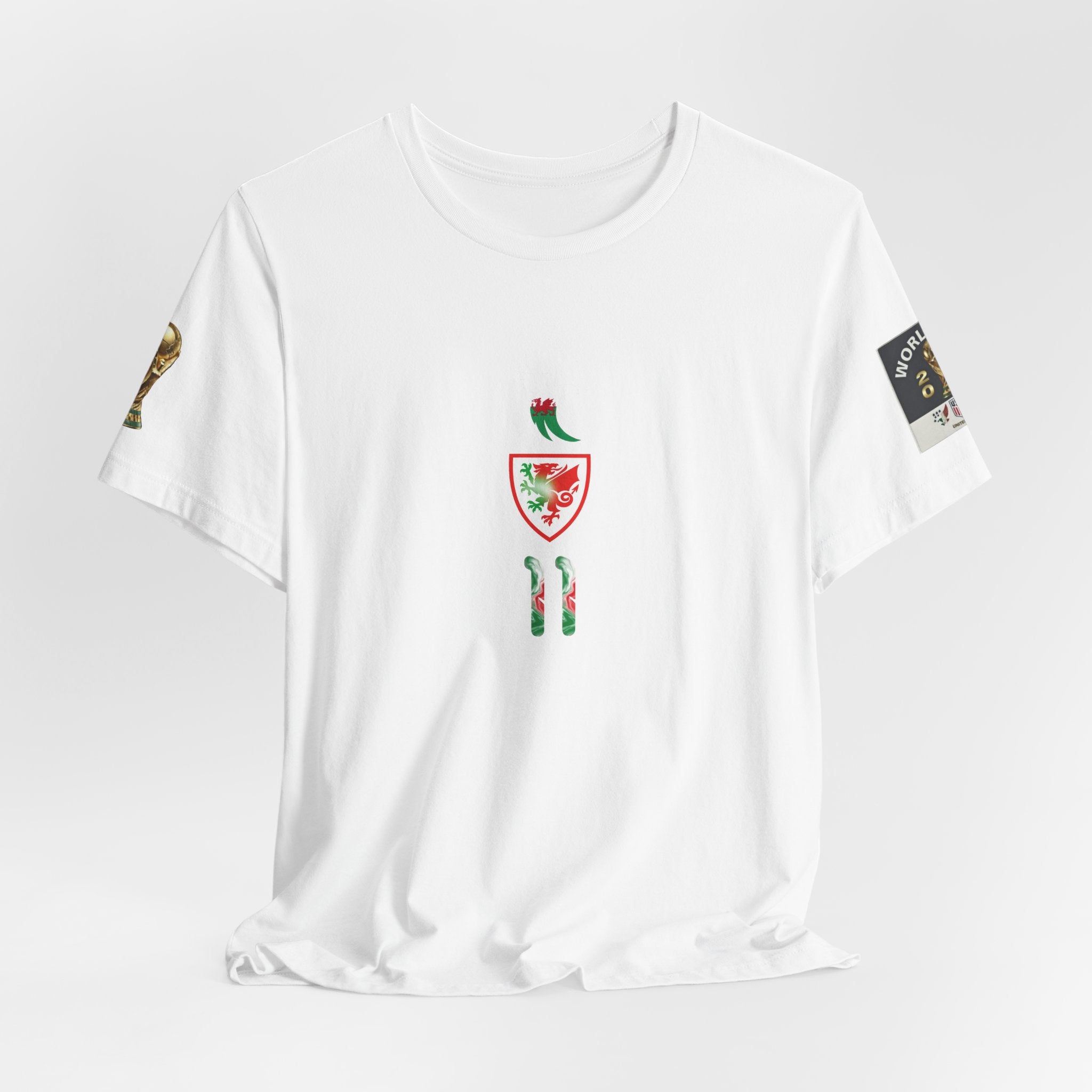 Wales Soccer Jersey Tee — Number 11 ‘Johnson’ Fan Shirt