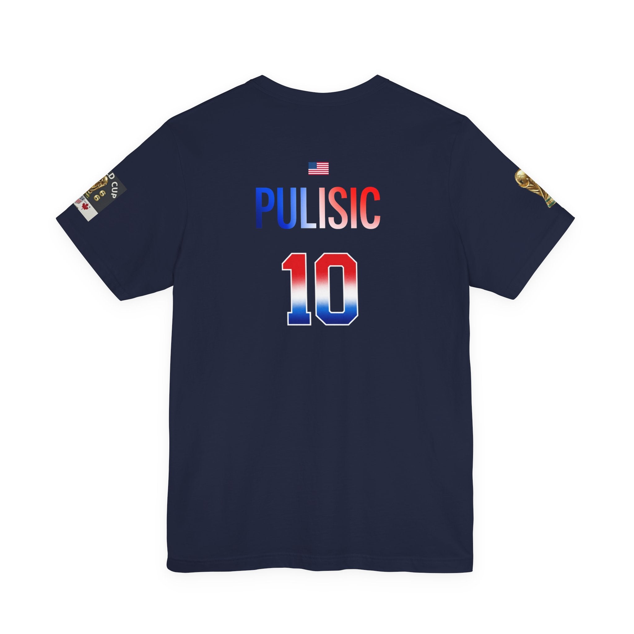 USA Shield Chest Logo T‑Shirt — Patriotic Minimalist Tee