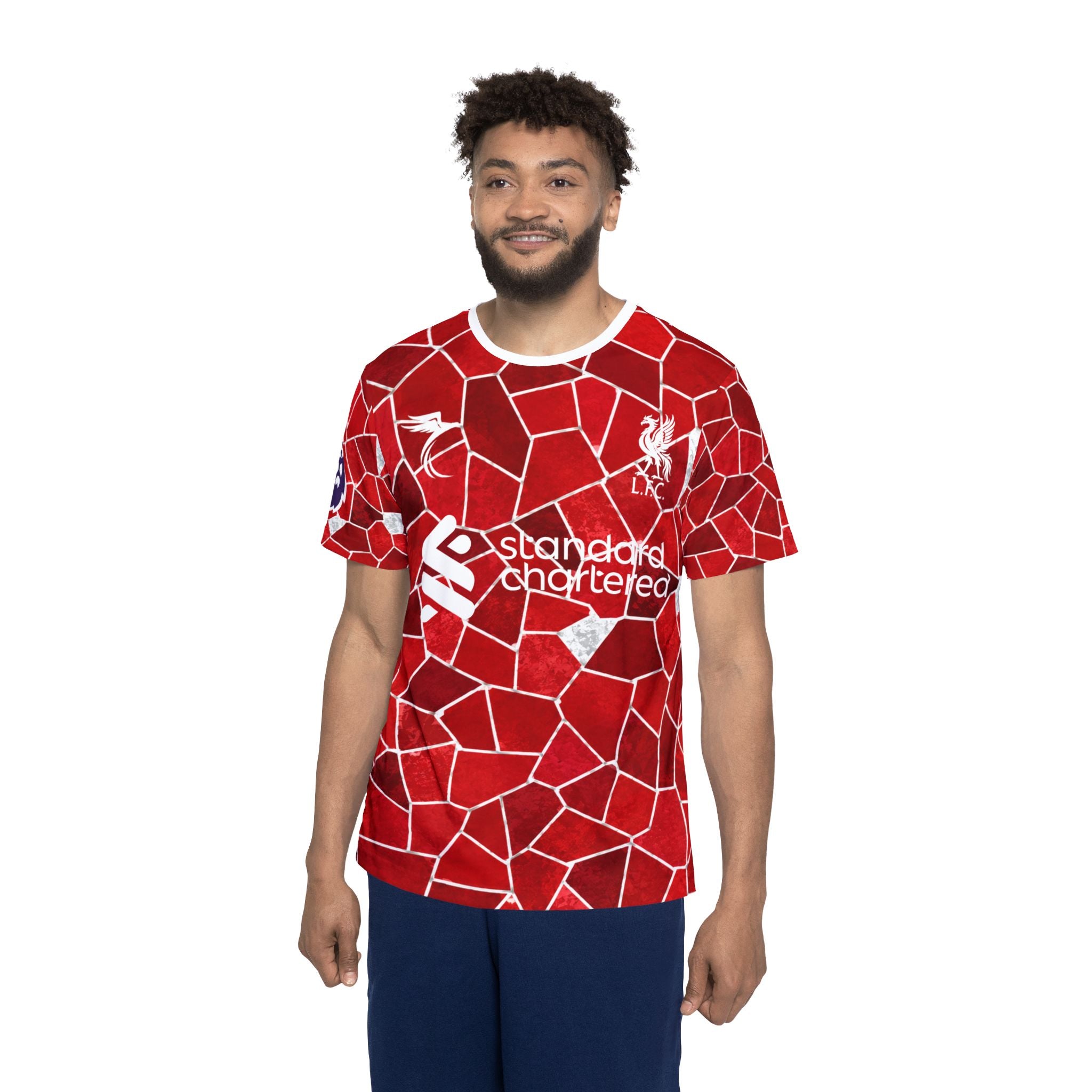 Liverpool Red Mosaic Soccer Jersey — Personalized Back Number 29 (Barcola)