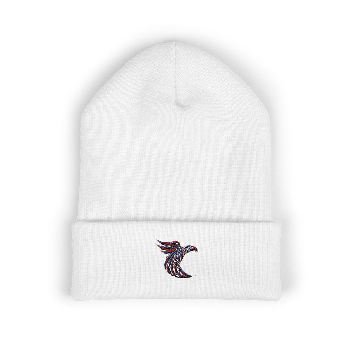 Embroidered Dragon Cuffed Beanie