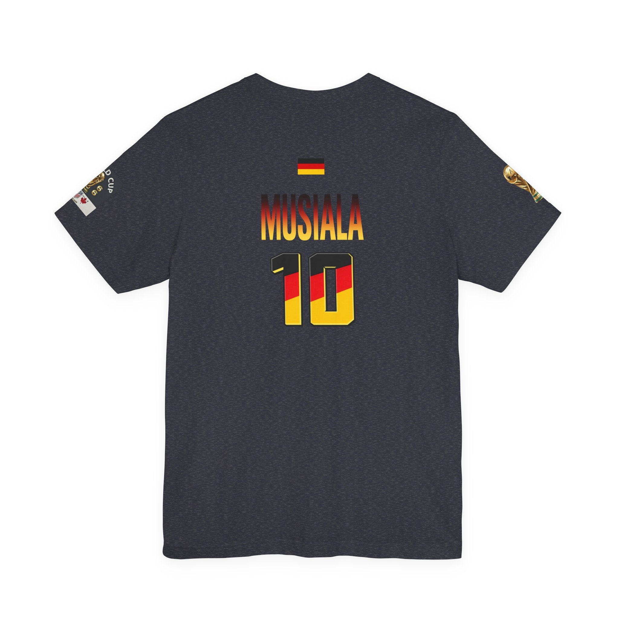 Germany Crest Flag T-Shirt — Small Front Emblem & Back German Flag Tee