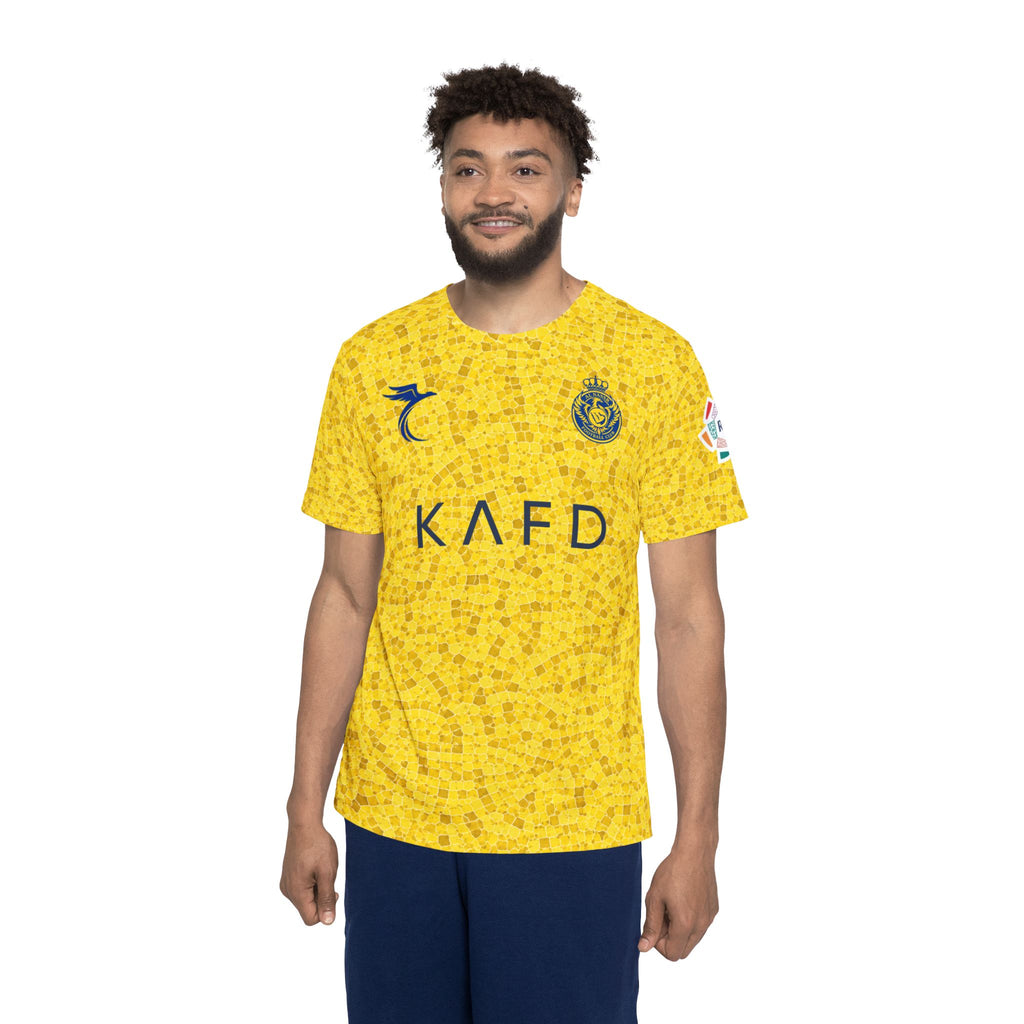 Men's Yellow Ronaldo #7 Soccer Jersey — KAFD All-Over Print