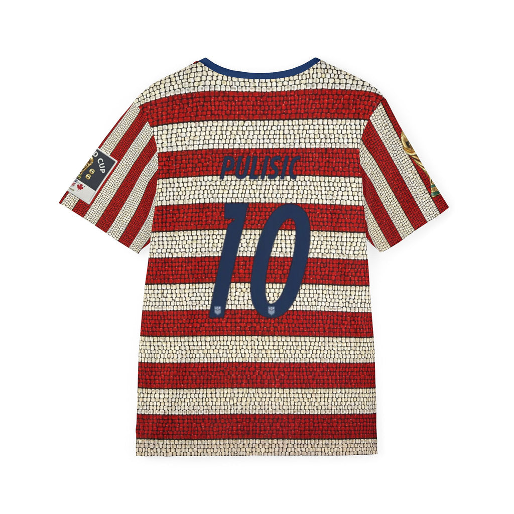 USA Flag Striped Soccer Jersey — Pulisic #10 Men's Sports Jersey