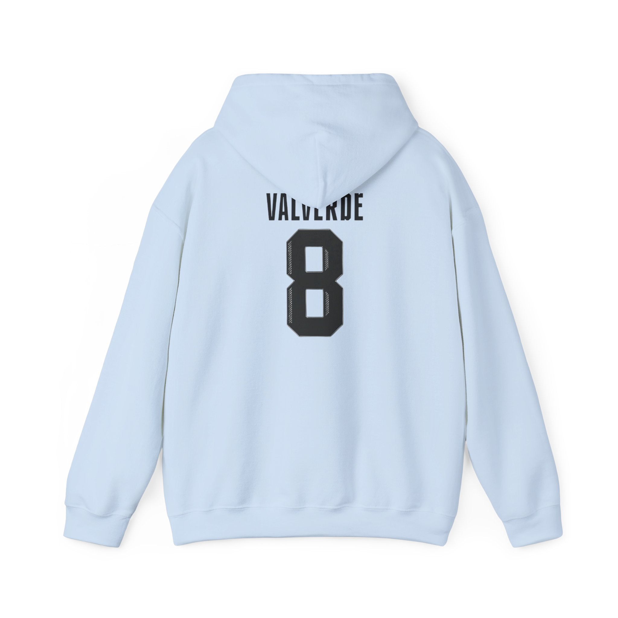 Hoodie - Personalized "Valverde 8" Soccer Crest Hooded Sweatshirt